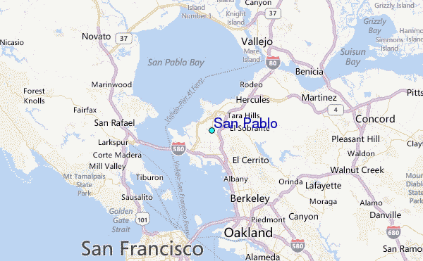 San Pablo Tide Station Location Map