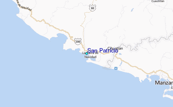 San Patricio Tide Station Location Map