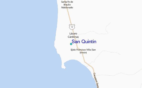 San Quintin Tide Station Location Map