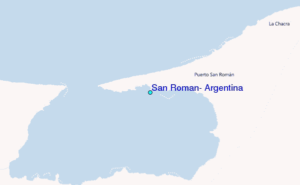 San Roman, Argentina Tide Station Location Map