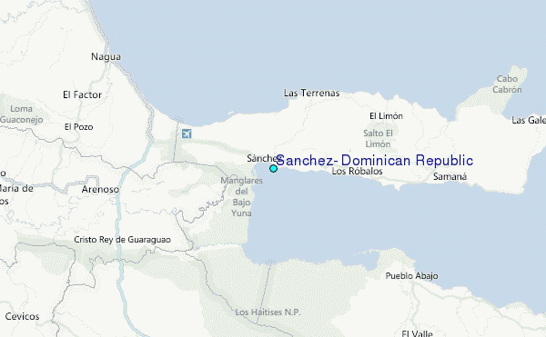 Sanchez, Dominican Republic Tide Station Location Map