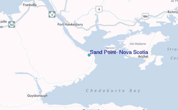 Sand Point, Nova Scotia Tide Station Location Map