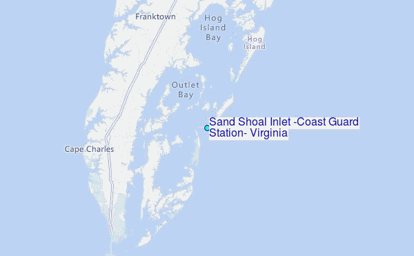 Sand Shoal Inlet (Coast Guard Station), Virginia Tide Station Location Map