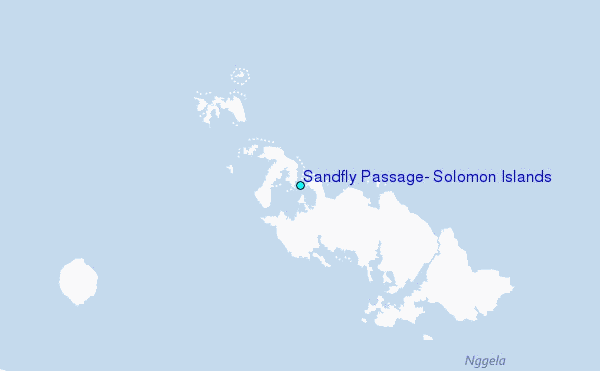 Sandfly Passage, Solomon Islands Tide Station Location Map