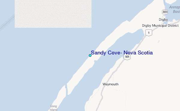 Sandy Cove, Nova Scotia Tide Station Location Map
