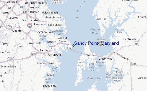 Sandy Point, Maryland Tide Station Location Map