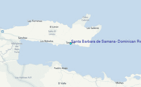Santa Barbara de Samana, Dominican Republic Tide Station Location Map