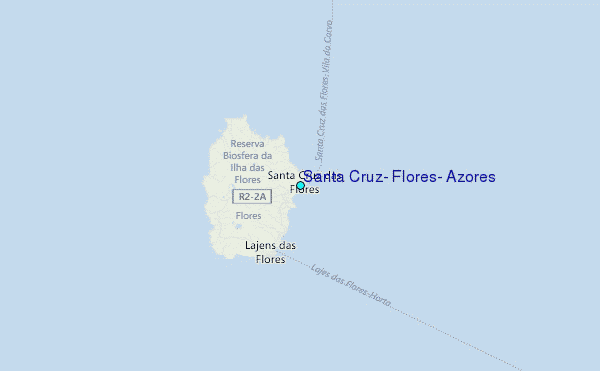 Santa Cruz, Flores, Azores Tide Station Location Map