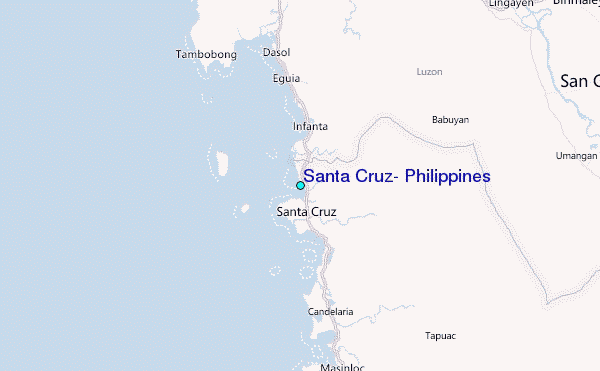 Santa Cruz, Philippines Tide Station Location Map