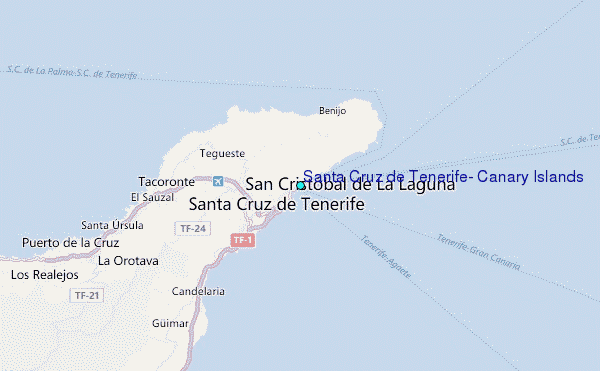 Santa Cruz de Tenerife, Canary Islands Tide Station Location Map