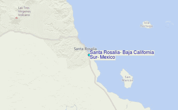 Santa Rosalia, Baja California Sur, Mexico Tide Station Location Map