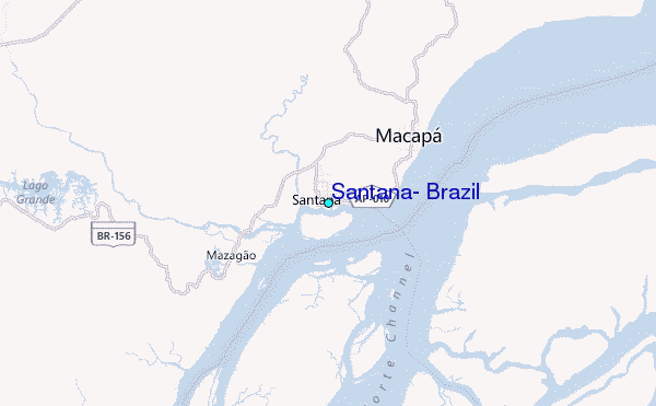 Santana, Brazil Tide Station Location Map