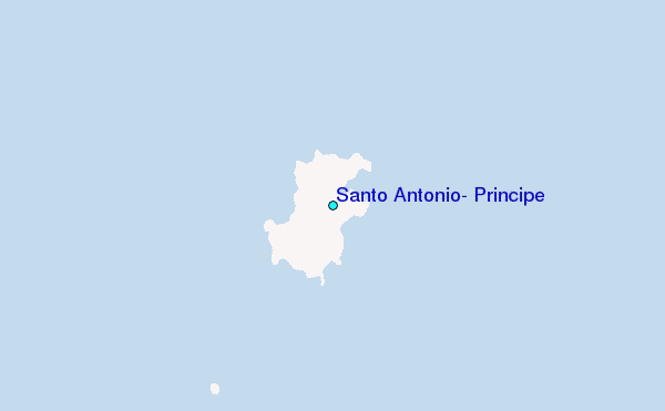 Santo Antonio, Principe Tide Station Location Map