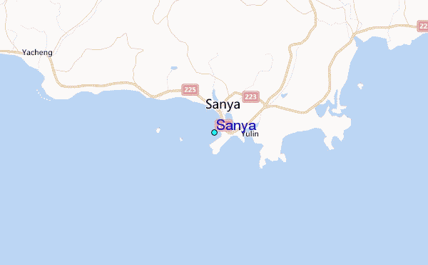 Sanya Tide Station Location Map