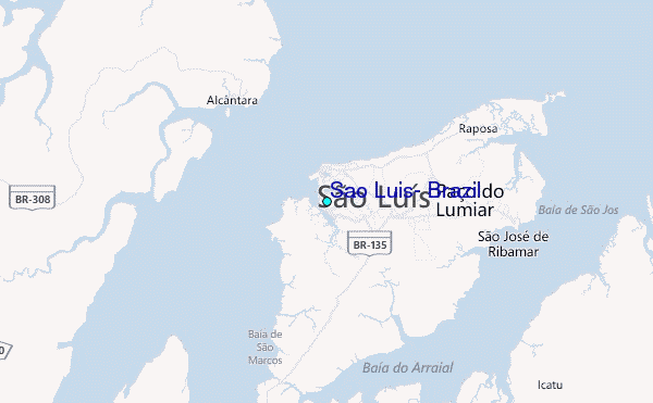 Sao Luis, Brazil Tide Station Location Map