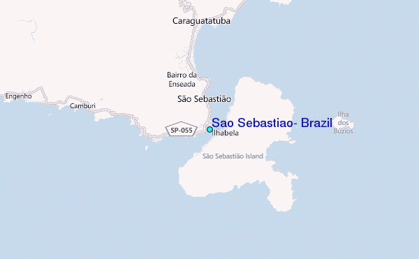 Sao Sebastiao, Brazil Tide Station Location Map
