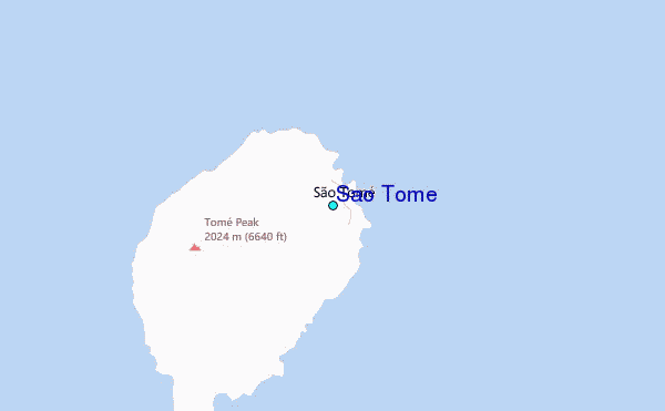 São Tomé Tide Station Location Map