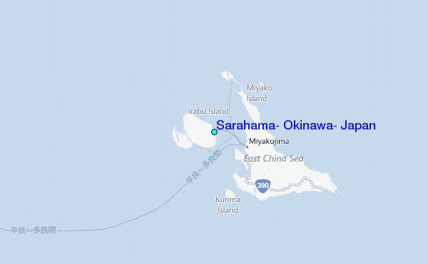 Sarahama, Okinawa, Japan Tide Station Location Map