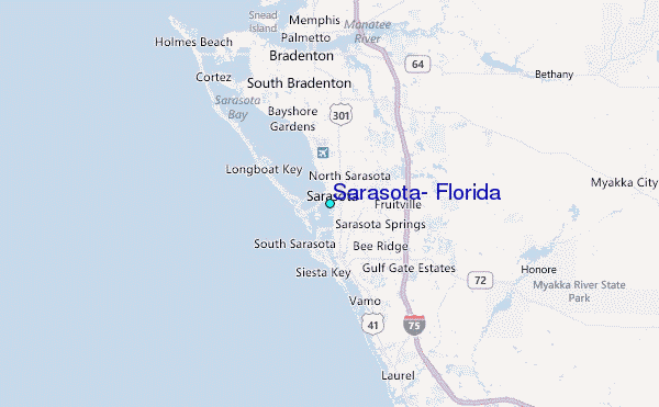 Sarasota, Florida Tide Station Location Map