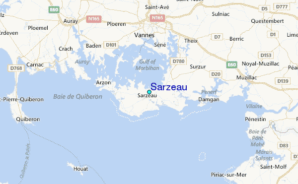 Sarzeau Tide Station Location Map