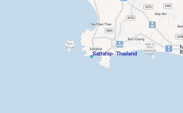 Sattahip, Thailand Tide Station Location Map