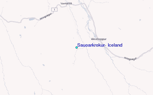 Sauoarkrokur, Iceland Tide Station Location Map