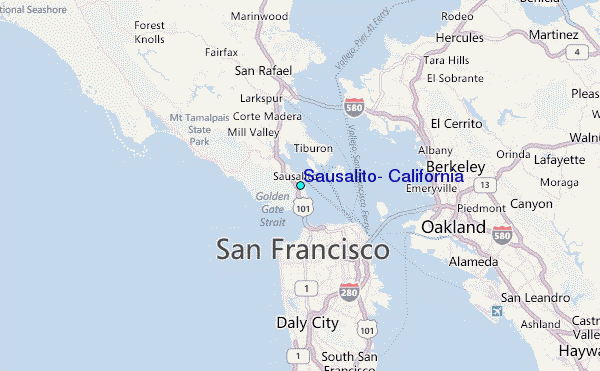 Sausalito, California Tide Station Location Map