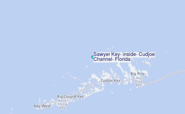 Sawyer Key, inside, Cudjoe Channel, Florida Tide Station Location Map