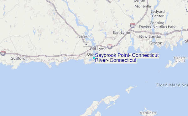 Saybrook Point, Connecticut River, Connecticut Tide Station Location Map
