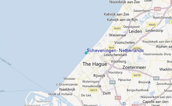 Scheveningen, Netherlands Tide Station Location Map