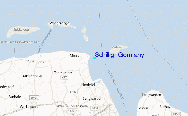 Schillig, Germany Tide Station Location Map