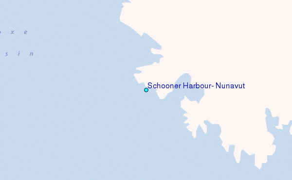 Schooner Harbour, Nunavut Tide Station Location Map