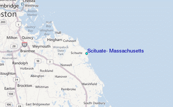 Scituate, Massachusetts Tide Station Location Map