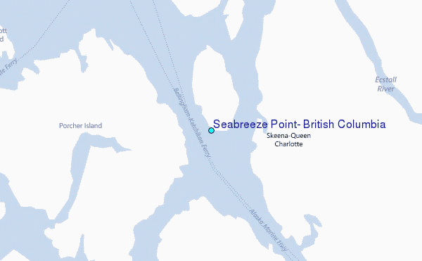 Seabreeze Point, British Columbia Tide Station Location Map