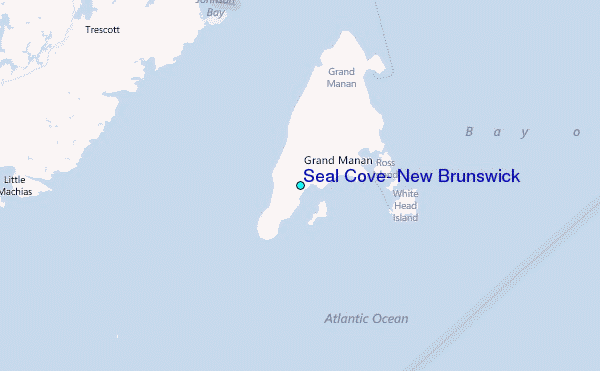 Seal Cove, New Brunswick Tide Station Location Map