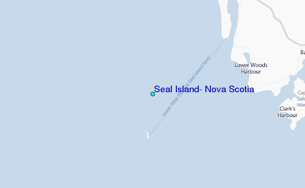 Seal Island, Nova Scotia Tide Station Location Map