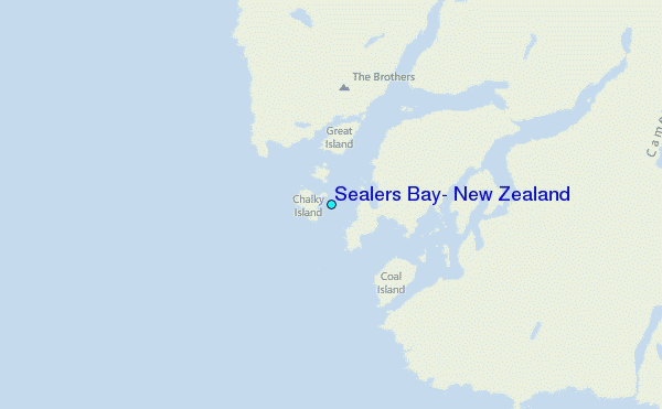 Sealers Bay, New Zealand Tide Station Location Map