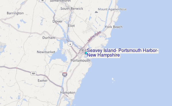 Seavey Island, Portsmouth Harbor, New Hampshire Tide Station Location Map