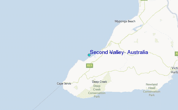 Second Valley, Australia Tide Station Location Map