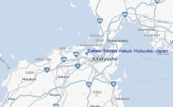 Seitetu Tobata Hakuti, Hukuoka, Japan Tide Station Location Map