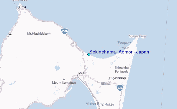 Sekinehama, Aomori, Japan Tide Station Location Map