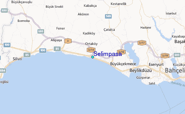 Selimpasa Tide Station Location Map