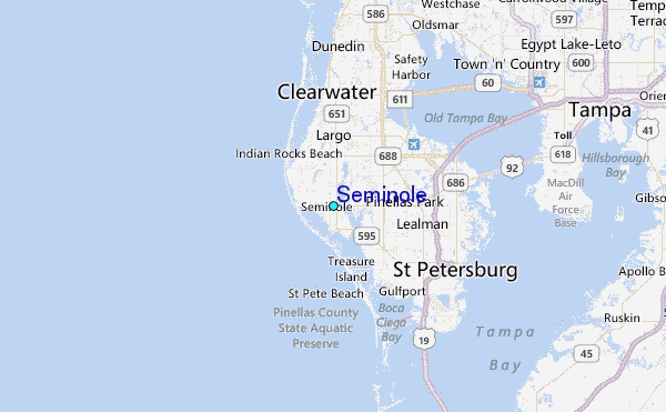 Seminole Tide Station Location Map