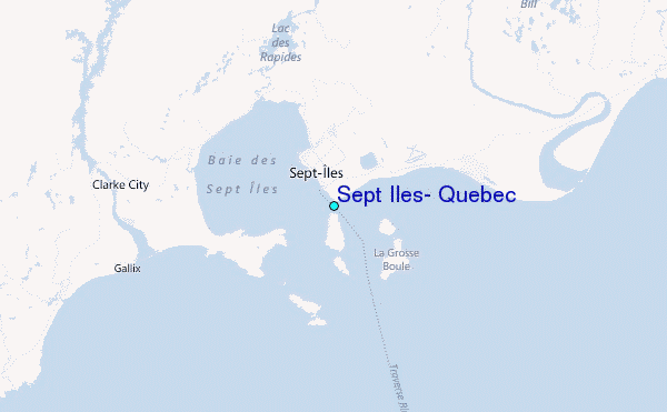 Sept Iles, Quebec Tide Station Location Map