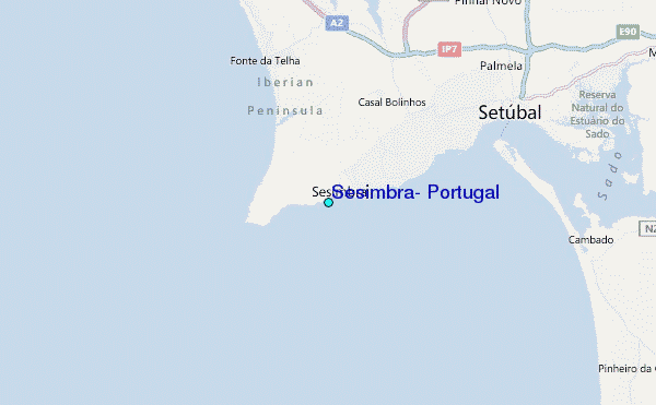 Sesimbra, Portugal Tide Station Location Map