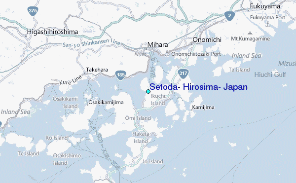 Setoda, Hirosima, Japan Tide Station Location Map