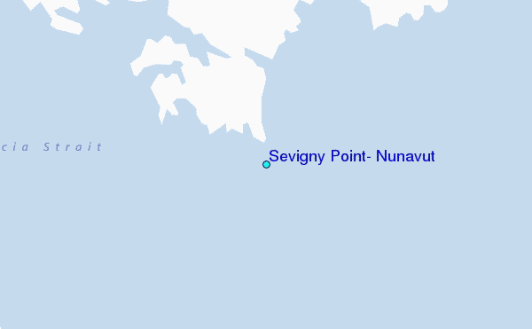 Sevigny Point, Nunavut Tide Station Location Map