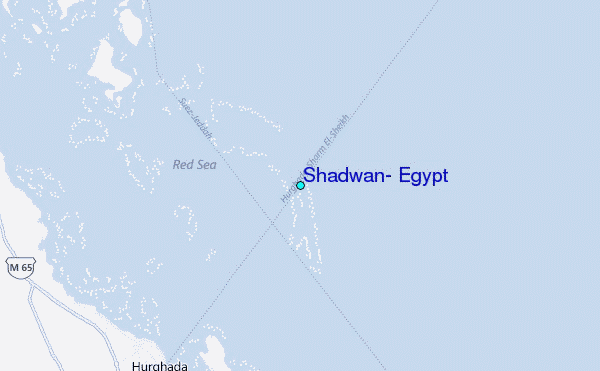 Shadwan, Egypt Tide Station Location Map
