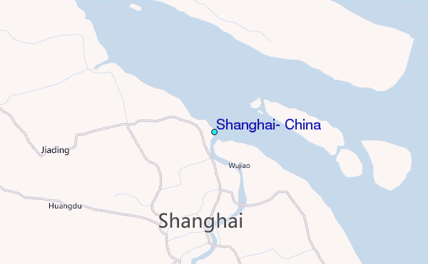 Shanghai, China Tide Station Location Map