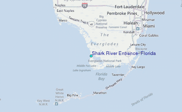 Image result for map of the shark river in florida